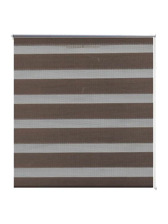 vidaXL Roller Blinds Zebra Double Brown W40xH10...