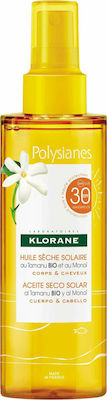 Klorane Polysianes Sunscreen Oil for the Body SPF30 200ml