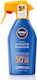 Nivea Sun Moisturising Trigger Waterproof Sunscreen Lotion for the Body SPF50 in Spray 300ml