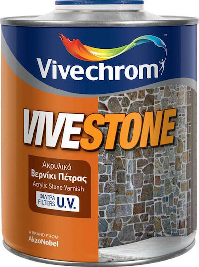 Vivechrom Vivestone Βερνίκι Επιφάνειας Διαλύτου Άχρωμο Γυαλιστερό 2.5lt
