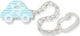 Nuk Chain Pacifier made of Plastic Car White-Blue