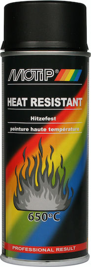 Motip Dupli Σπρέι Βαφής Heat Resistant Υψηλής Θερμοκρασίας με Ματ Εφέ Μαύρο 400ml