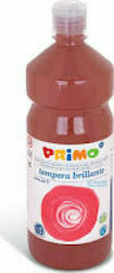 Primo Brillante Tempera Colour Paint Bottle 1000ml Brown