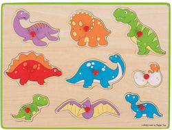 Holz Kinder Steckpuzzle Lift Out Dinosaurs für 2+ Jahre alt+ Jahre 9pcs Big Jigs