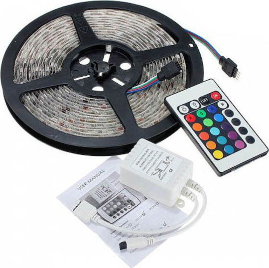Timeless Tools LED Strip 12V RGB Light 5m Type SMD5050 with Power Supply & Remote Control