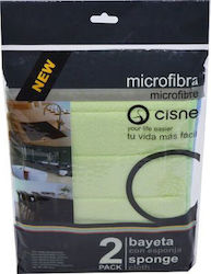 Cisne Lavete de Curățare cu Microfibre Utilizare generală Verzi 17x25buc 2buc