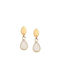 Senza Earrings Pendants made of Steel Gold Plated with Stones SSD3839-1