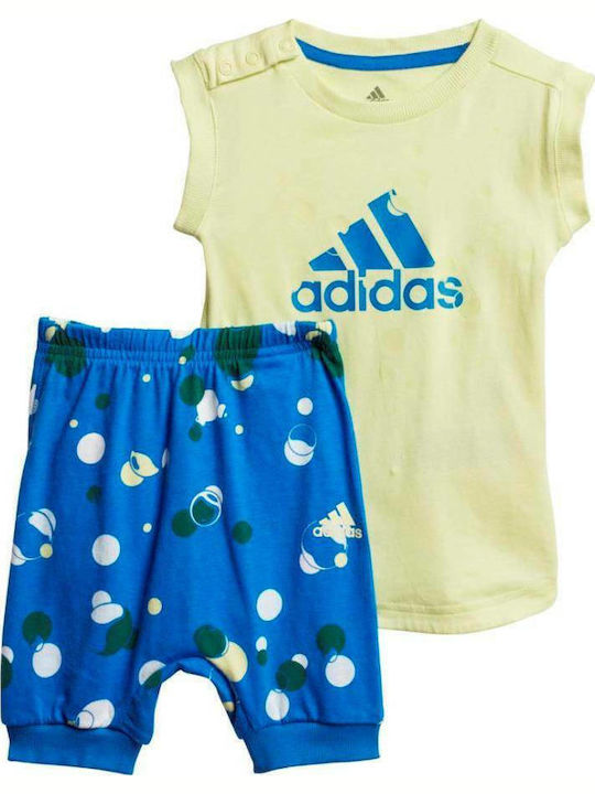 adidas Παιδικό Σετ με Παντελόνι Κίτρινο 2τμχ