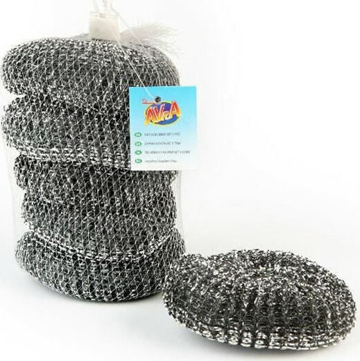 Homestyle Set Kitchen Sponges Dishes Silver 5 Pieces