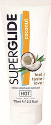 HOT Superglide Edible Water Based Lubricant Λιπαντικό Gel Coconut 75ml