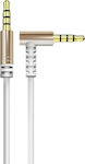 Dudao 3.5mm male - 3.5mm male Cable White 1m (200-105-209)