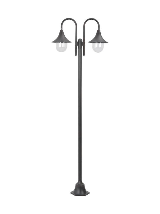 vidaXL Outdoor Floor Lamp Beitrag 60W with Warmes Weiß Light for E27 Bulb Bronze