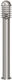 vidaXL Outdoor Floor Lamp Small Post Outdoor 60W IP44 for E27 Socket Silver