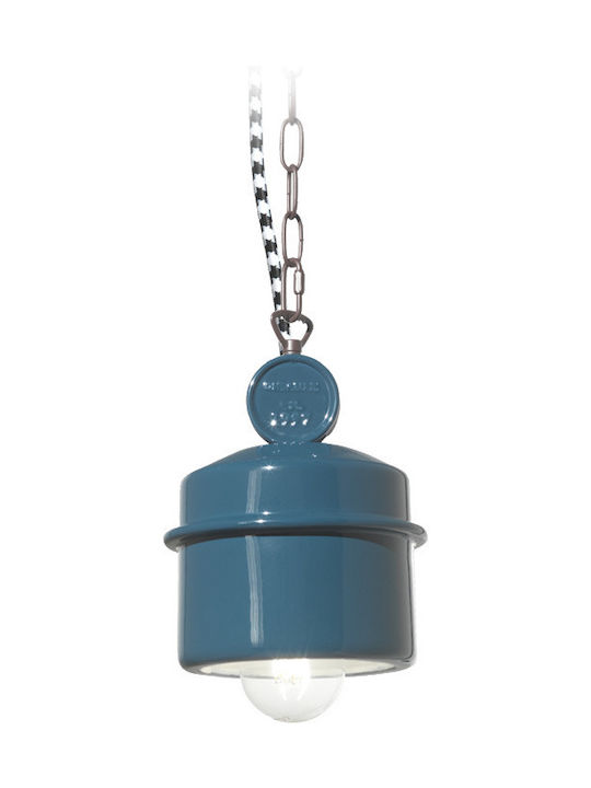 Ondaluce Oil Pendant Light Suspension for Socket E27 Turquoise