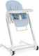 Kikka Boo Maple Foldable Highchair with Metal Frame & Leatherette Seat Blue