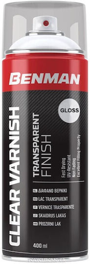 Benman Σπρέι Βερνίκι Clear Varnish με Γυαλιστερό Εφέ Διάφανο 400ml