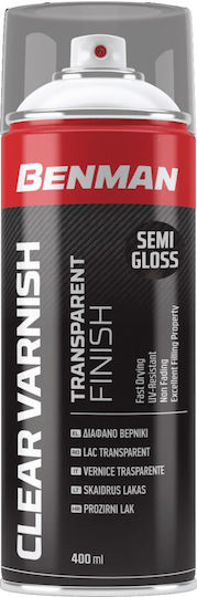 Benman Σπρέι Βερνίκι Clear Varnish με Σατινέ Εφέ Διάφανο 400ml