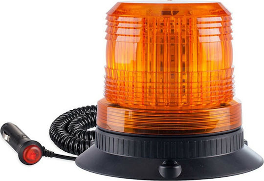 AMiO Φάρος Αυτοκινήτου LED 12 / 24V Αδιάβροχος 4cm με Πορτοκαλί Φωτισμό