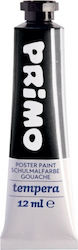 Primo Tempera Tempera Colour Paint Tube 12ml Black