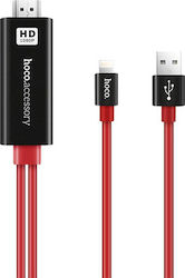 Hoco Cable HDMI male - Lightning / USB-A male 2m (UA4)