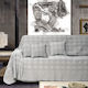 SB Home Kasandra Cuvertură Pentru Canapea 3 Locuri 180x300cm Argintiu