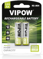 Vipow Baterii Reîncărcabile AA Ni-MH 2600mAh 1.2V 2buc