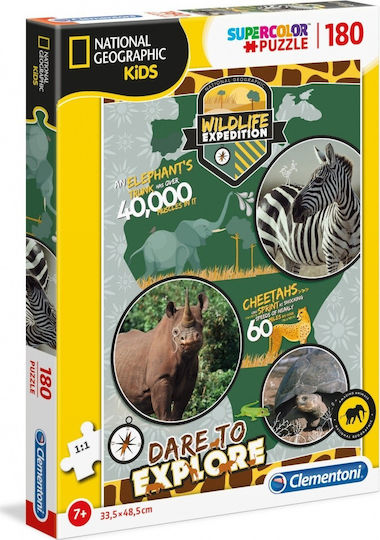 Παιδικό Puzzle Wildlife Explorer 180pcs για 7+ Ετών Clementoni