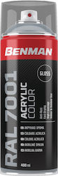 Benman Σπρέι Βαφής Acrylic Silver Grey RAL 7001 400ml Benman Σπρέι Βαφής Acrylic Silver Grey RAL 7001 400ml