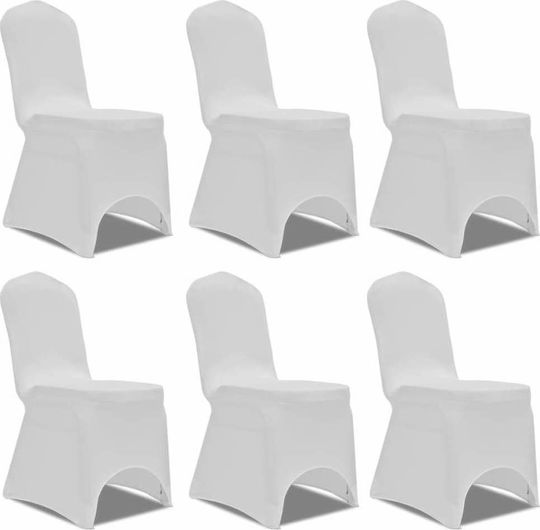 vidaXL Elastic Cover for Chair White 12pcs 279090