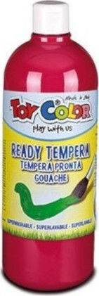 Toy Color Ready Tempera Paints Carmine Red in Bottle 1000ml 1pcs