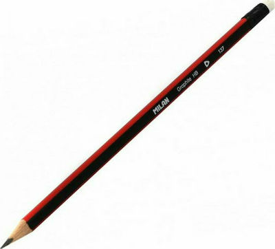 Milan Graphite 137 Pencil HB with Eraser Red