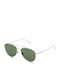 Lacoste Unisex Sunglasses with Gold Metal Frame and Green Lens L195SPC-714