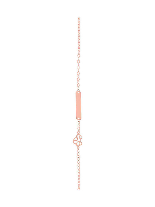 Pink gold ID bracelet K14, B01319