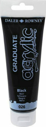 Daler Rowney Graduate Acrylic Ακρυλικό Χρώμα Ζωγραφικής Black 026 120ml