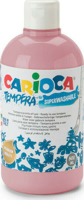 Carioca Tempera Tempera Colour Paint Bottle 500ml Pink