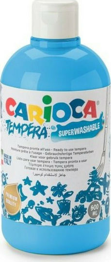 Carioca Tempera Τέμπερα Ζωγραφικής Cyan σε Μπουκάλι 500ml