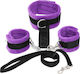 Rimba Soft Collar To Wrist Cuff with Leash Set Комплект за Връзване на Шия и Крайници в Лилав Цвят