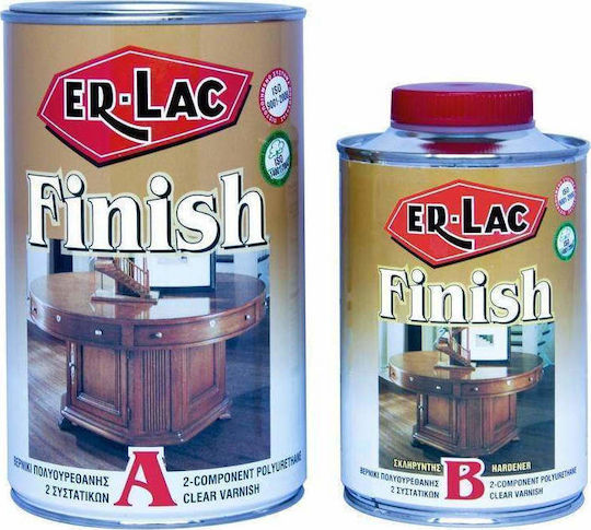 ER-LAC Finish 30% Surface Varnish Polyurethane 2-Component Solvent Based Colorless Matte 1.5lt