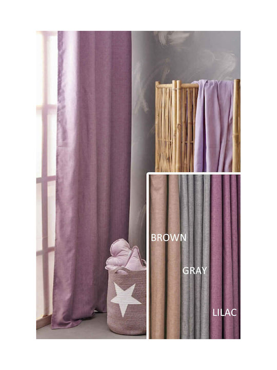 Palamaiki Curtain with Grommet Cindy Brown 140x260cm