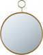 Artekko Wall Mirror with Gold Metallic Frame Diameter 57cm 1pcs