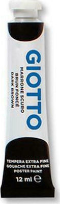 Giotto Tempera Tempera Colour Paint Tube 12ml Brown Ombra Νο 23