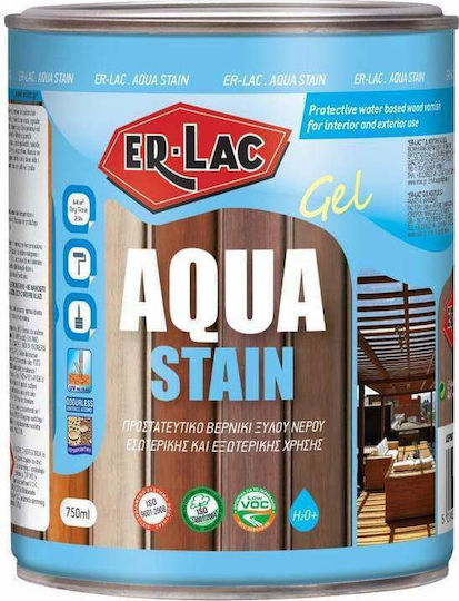 ER-LAC Aqua Stain Gel Βερνίκι Εμποτισμού Νερού 2020 Άχρωμο Σατινέ 750ml