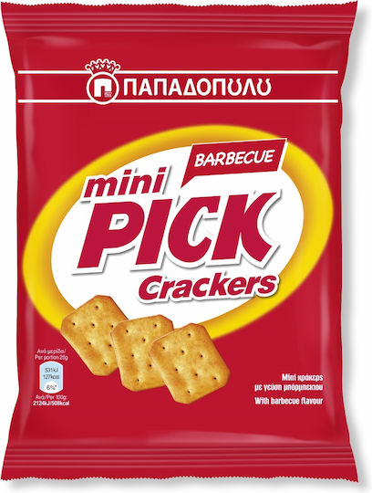 Παπαδοπούλου Crackers Mini Pick με γεύση BBQ 70gr