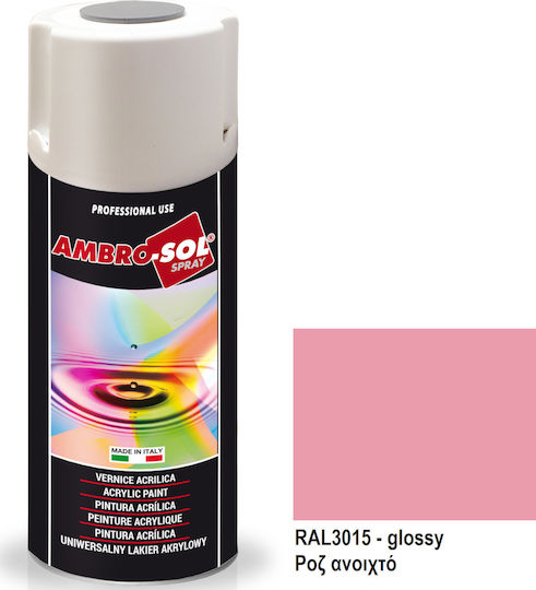 Ambro-Sol Σπρέι Βαφής V400 Ακρυλικό Light Pink RAL 3015 400ml