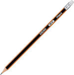 Maped Black Peps Pencil 2B with Eraser Orange