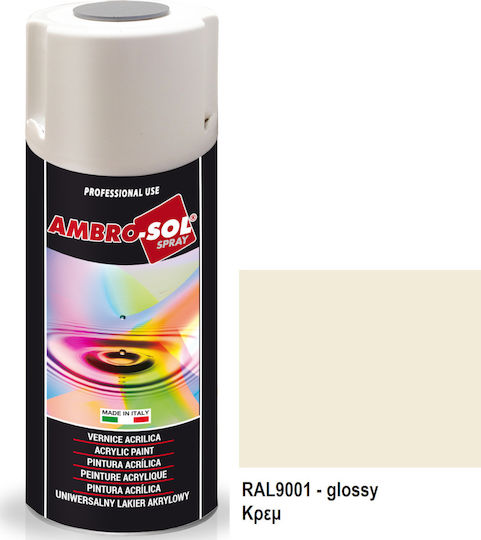 Ambro-Sol Spray Paint V400 Acrylic Cream RAL 9001 400ml