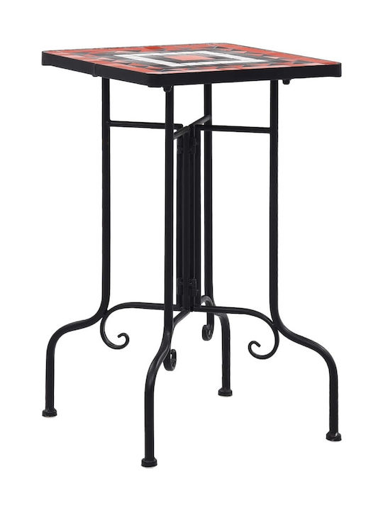 Tisch für kleine Außenbereiche Stabil Rot 35x35x56cm