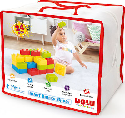 Dolu Building Block Giant Bricks Zip Bag for 1+ years 24pcs