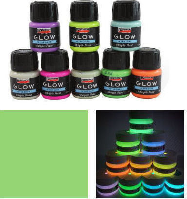 Pentart Glow In the Dark Acrylic Paint Set Dark Green 30ml 1pcs