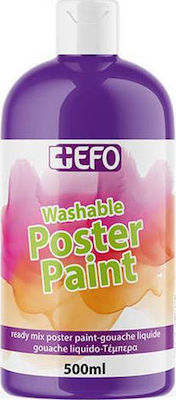 +Efo Poster Paint Tempera Colour Paint Bottle 500ml Purple